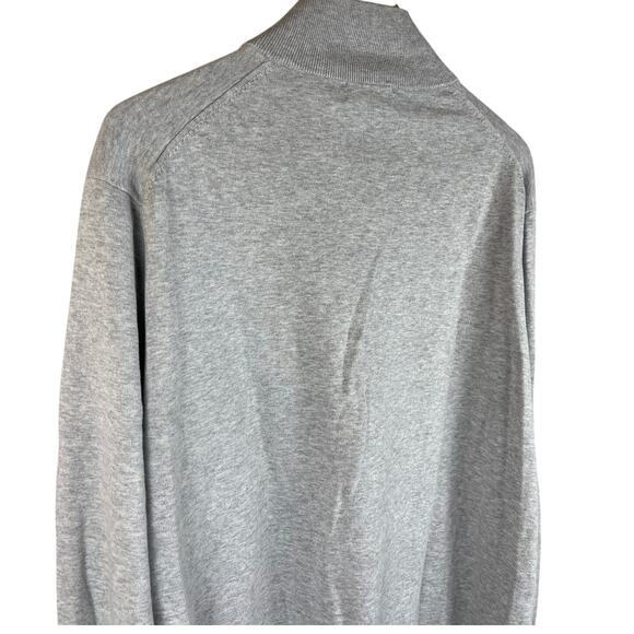 Brooks Brothers Light Gray 1/4‎ Zip Collared Combed Cotton Size XXL - Picture 9 of 9